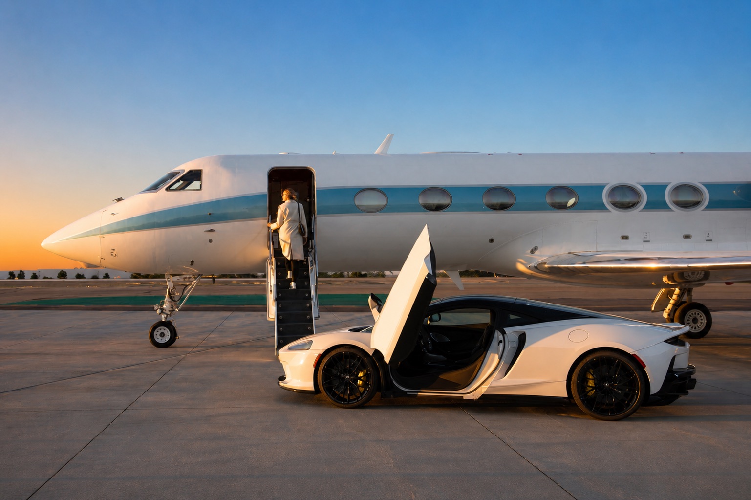 Атлантика на суперкарах, день 6: частный джет
